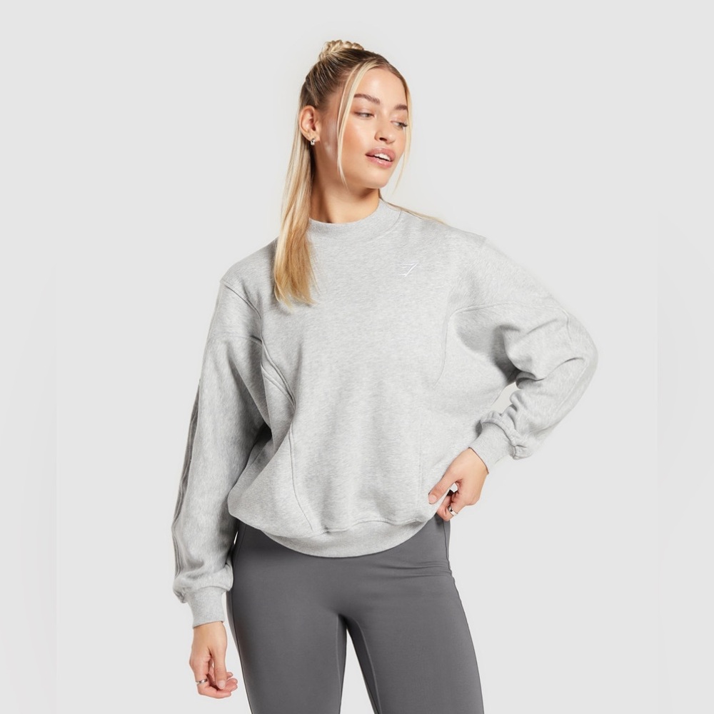 Gymshark Rest Day Cotton Contour Pullover in Gray Size Medium New with tag